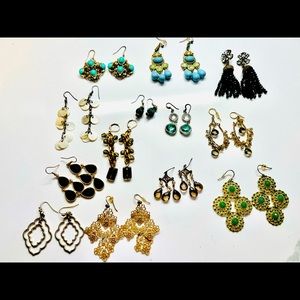 Multiple Designer Earrings in multiple finishes